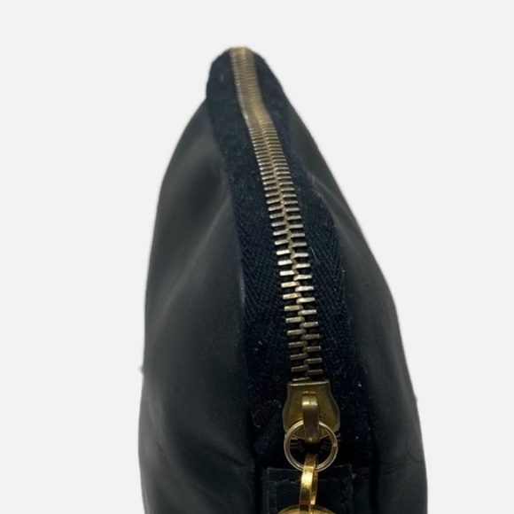 Salvatore Ferragamo Vintage Black Leather Cosmetic Clutch size small - Picture 4 of 5